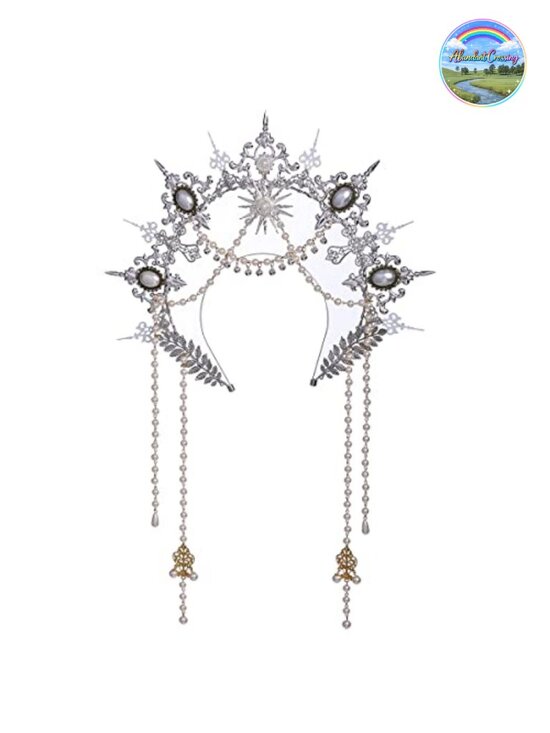 Halo Crown Headband Women Halloween Costume Headpiece Alloy Metal